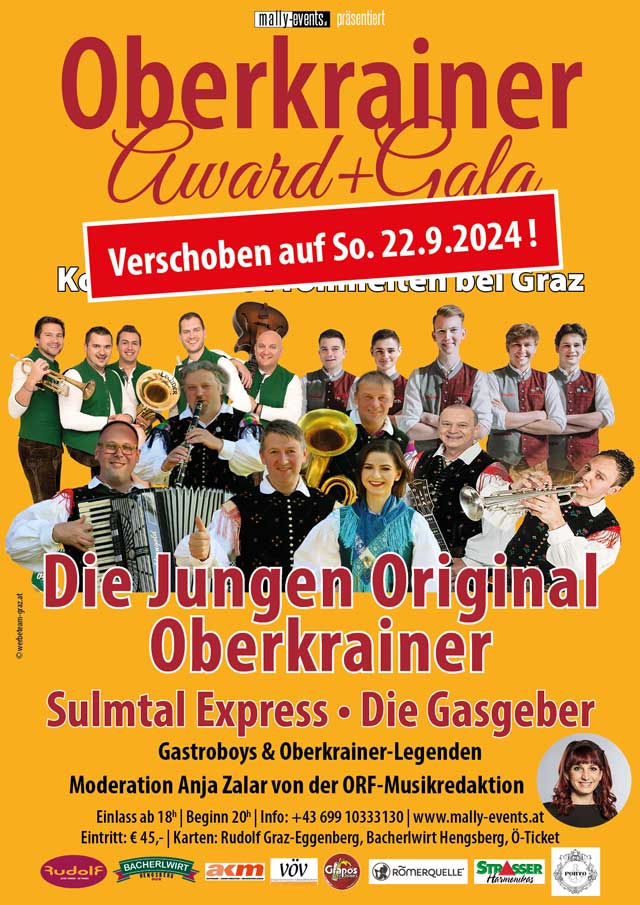 Oberkrainer Award und Gala Volksheim Frohnleiten bei Graz
