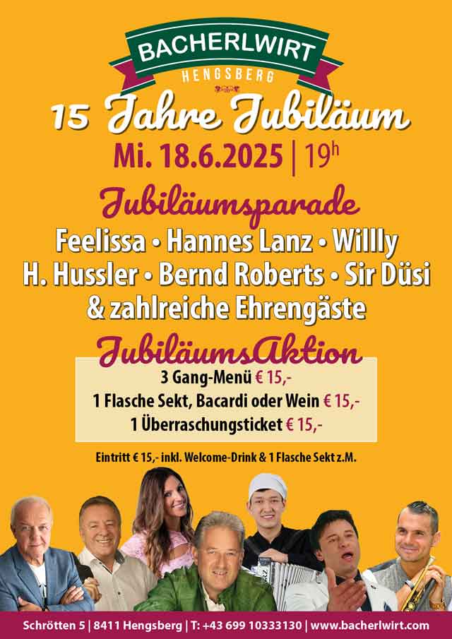 15 Jahre Bacherlwirt